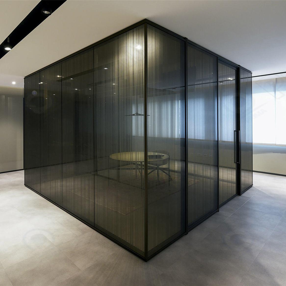 Prima Glass Waterfall Partition Aluminum Glass Partition Glass Wall Partition