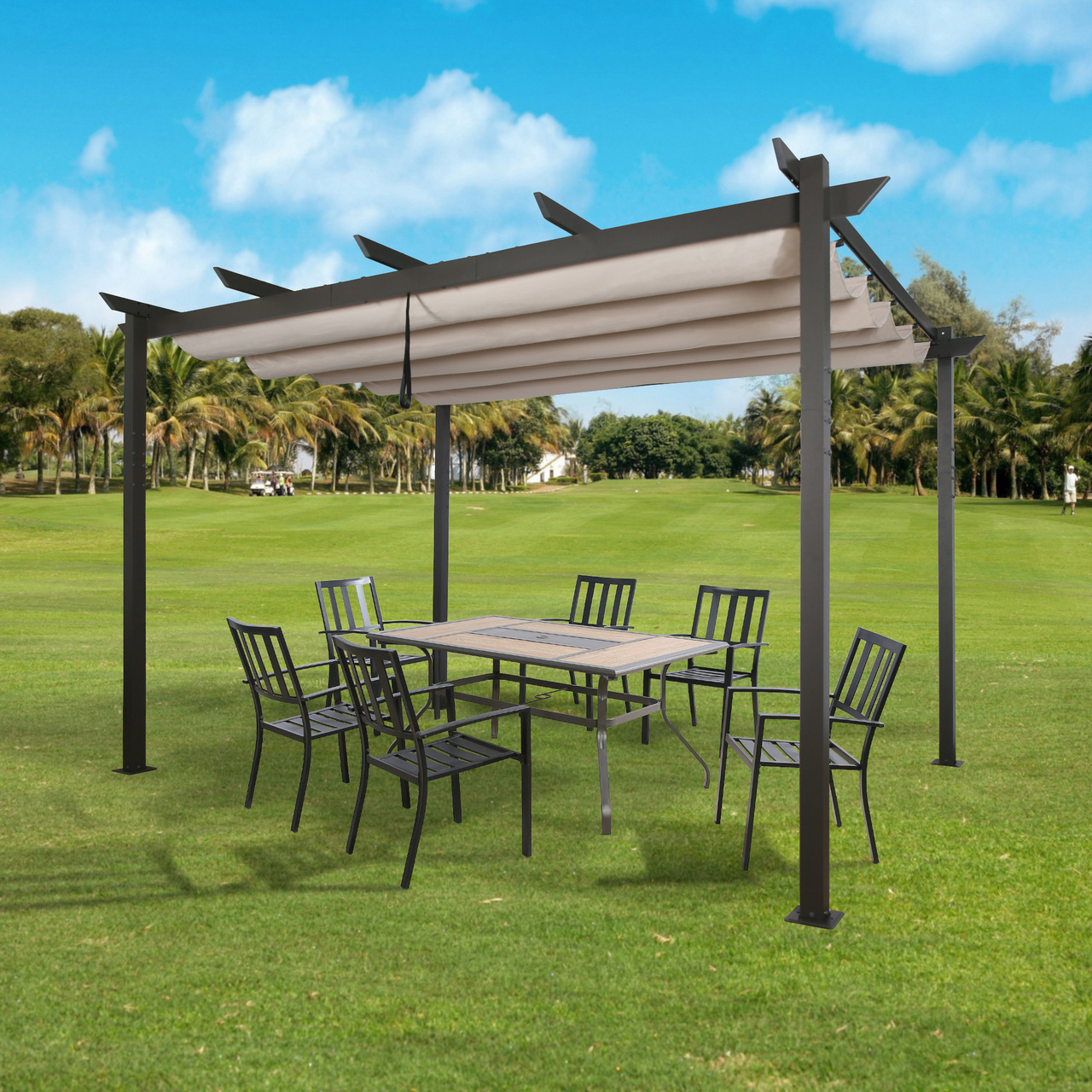 New design cheap price high quality factory outdoor pergola white or black pergolas gazebo