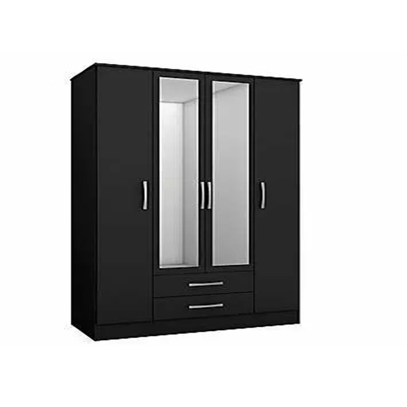 CBDMART Wardrobe Black Color High Quality Wardrobe Design Metal Steel Clothes Cabinet Armoire