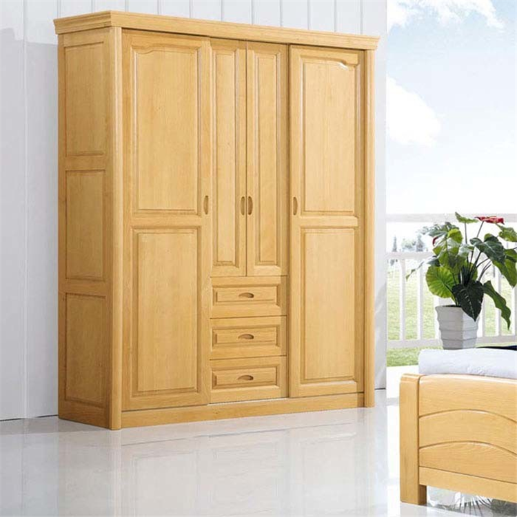 CBDMART Furniture Storage Solid Wood Bedroom Dark Walnut Color Home Wood Wardrobe