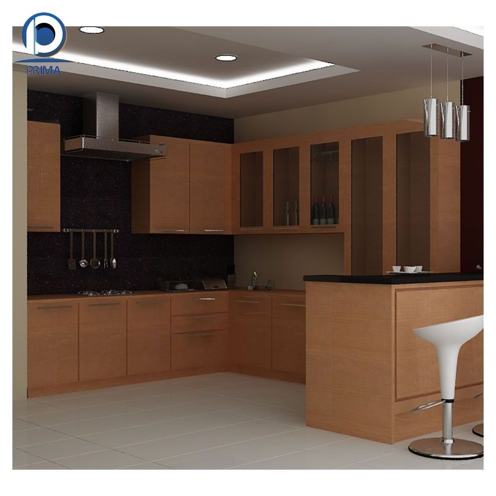 Fast Delivery Cabinet Custom Color Simple Design Solid Cherry Maple Wood Kitchen Cabinet