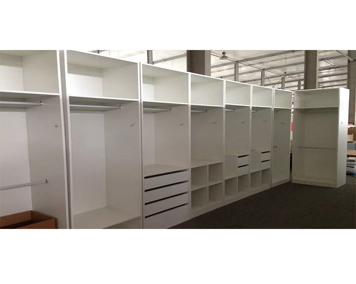 CBDMART Closet Cabinet Custom Walk In Closet Wardrobe Aluminum Profile Frosted Glass Wardrobe