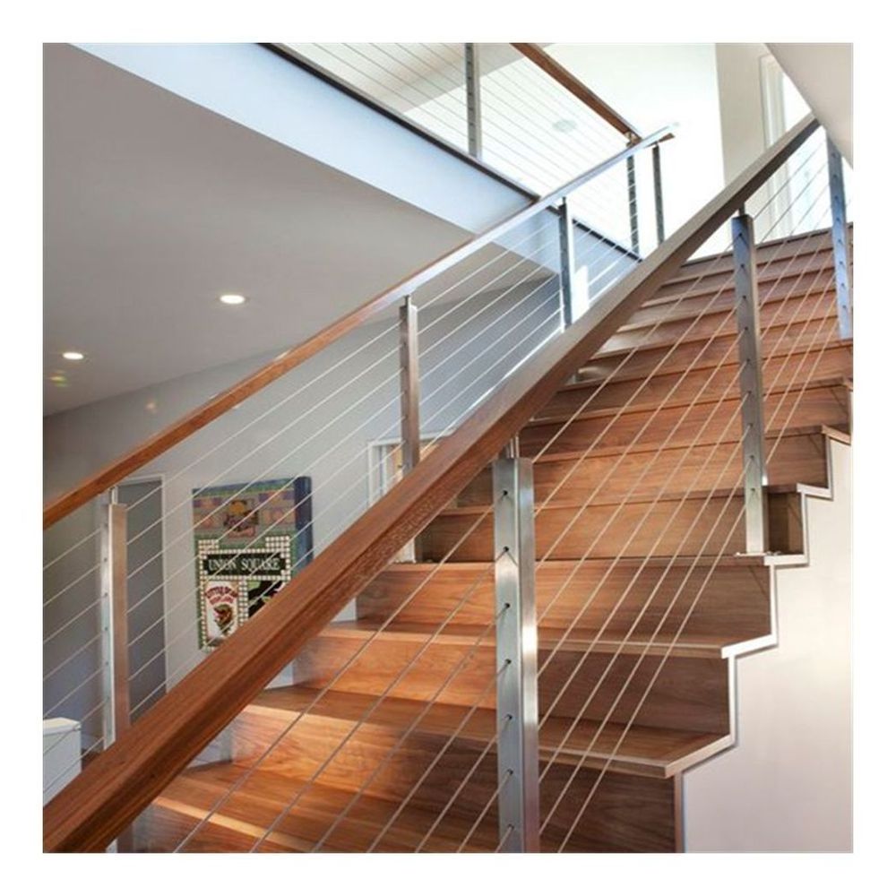 CBDMART Wholesale Steel Cable Railing Outdoor Aluminum Cable Deck Railing System 304 Balustrades Handrails