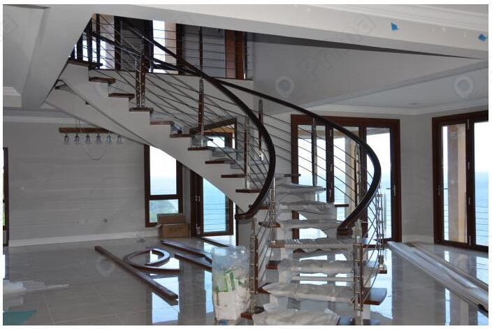 CBDMART Wood Staircase Outdoor Staircase Design Spiral Staircase For Sale