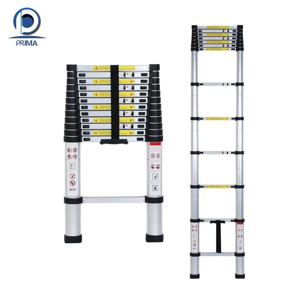 CBDMART Modern Design Aluminium Ladder Aluminium Folding Stairs Compact Folding Ladder