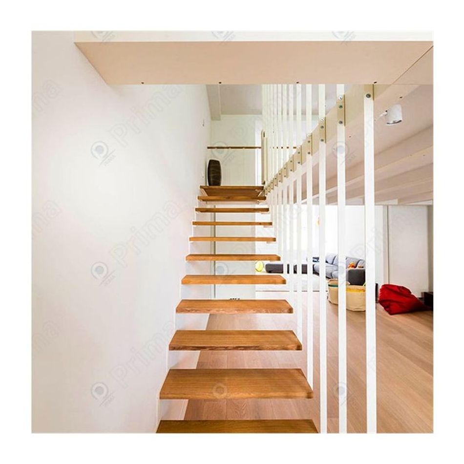 CBDMART Modern Design Staircase Indoor Home Oak Box Floating Stair Case Floating Stair