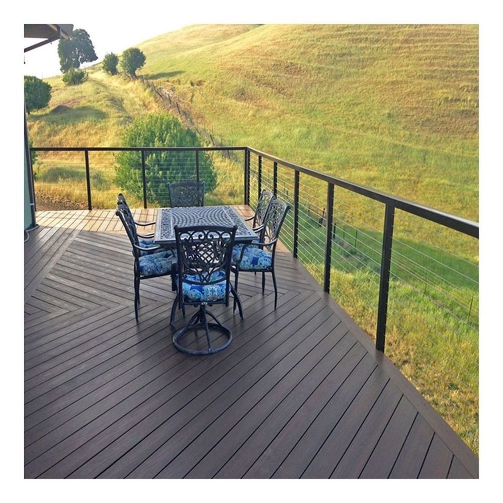 CBDMART Wholesale Steel Cable Railing Outdoor Aluminum Cable Deck Railing System 304 Balustrades Handrails