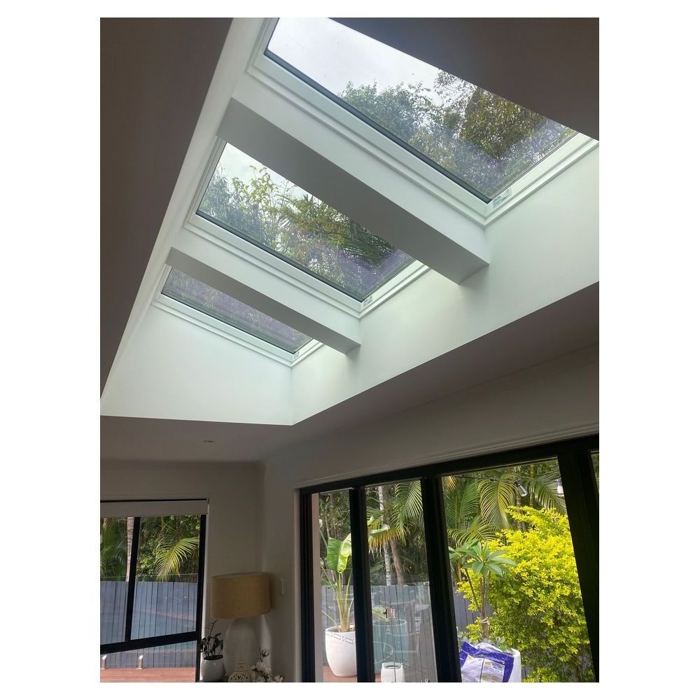 Skylight Windows Roof For House Auto Sliding Roofing Led Skylight Glass Fixed Aluminum Frame Skylight Window