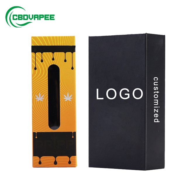 Customized logo printed 0.5ml 1ml 2ml thick oil disposable cartridge pen packaging paper boxes