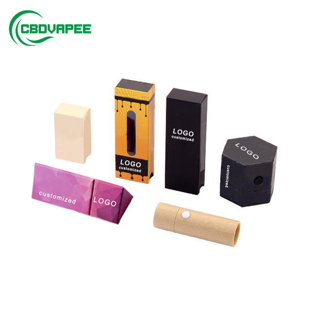 Custom Printing Logo 0.5ml 1ml 2ml Water Proof thread paper box Custom 1ml disposable Packaging Boxes for cartridge