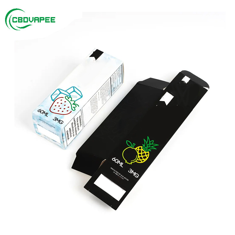 Recyclable Customized Logo cardboard 0.5ml 1ml 2ml Disposable Carts box empty packaging Paper gift box