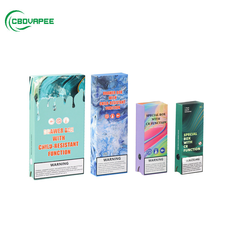 Customized logo 0.5ml 1ml 2ml Disposable Cartridge Packaging box with foam Insert