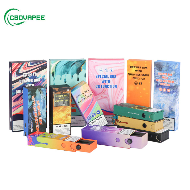 Customized logo 0.5ml 1ml 2ml Disposable Cartridge Packaging box with foam Insert