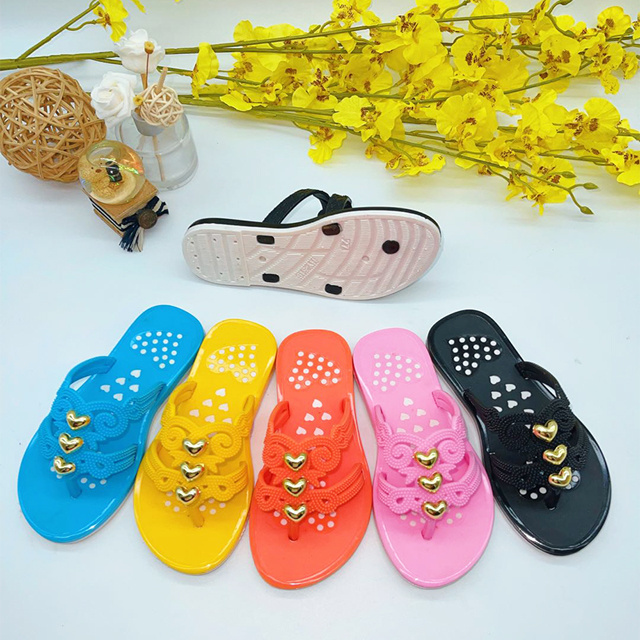 New design summer platform buckle accessories fancy flip flop ladies