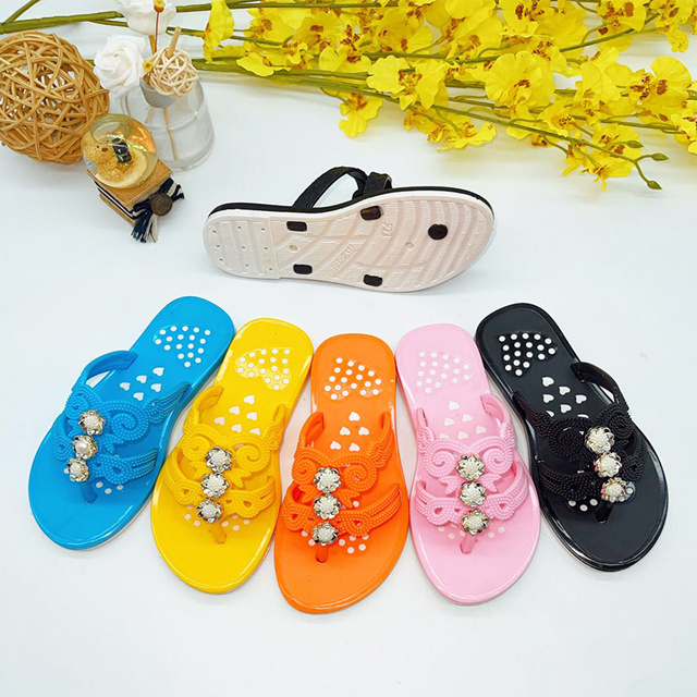 New design summer platform buckle accessories fancy flip flop ladies