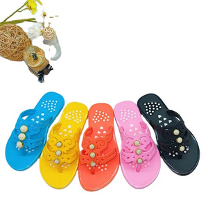 New design summer platform buckle accessories fancy flip flop ladies