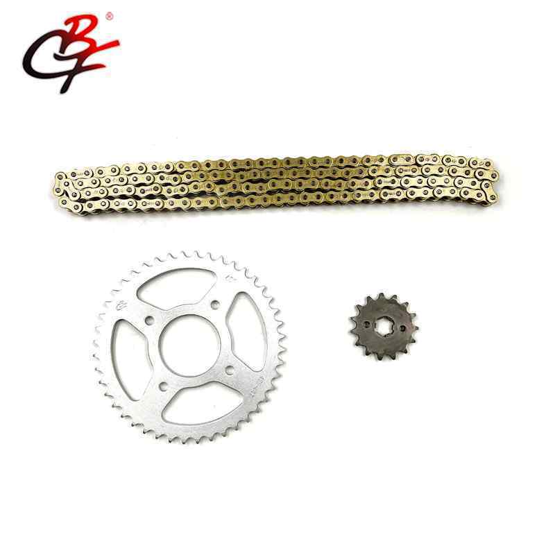 Customized 45 Mn steel chain sprocket kits for motorcycle SUZUKI GIXXER 150