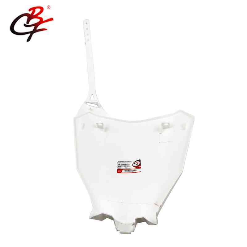 Motorcycle spare part dirt bike white plastic front number plate frame for Honda CRF 450