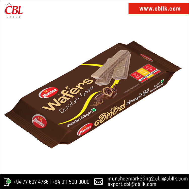 Ready to Eat Premium Grade Chocolate Flavoured Munchee Chocolate Wafer 85g Biscuits with 12 Months Shelf Life