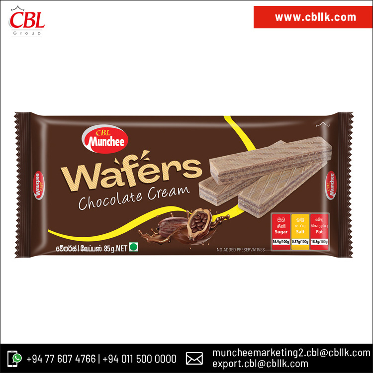 Ready to Eat Premium Grade Chocolate Flavoured Munchee Chocolate Wafer 85g Biscuits with 12 Months Shelf Life