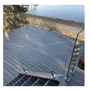 cheap price exterior balcony stainless steel floor mounted spigot tempered glass pool glass fence