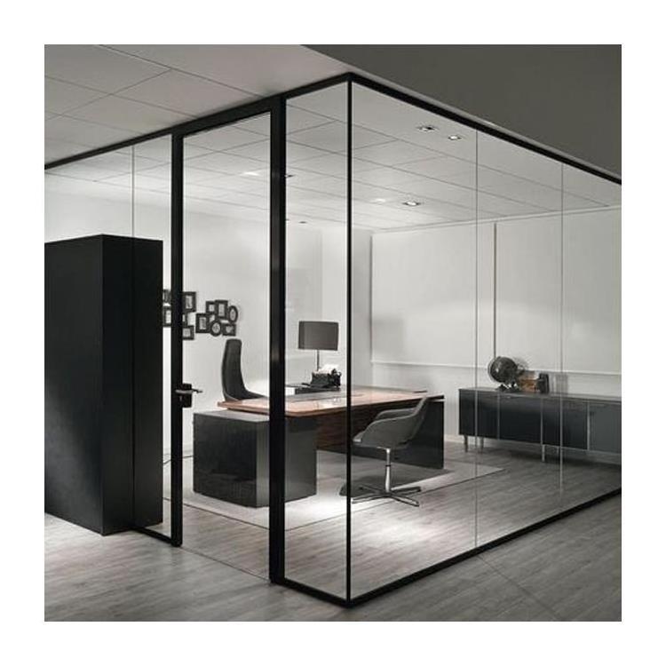 Commercial Interior Office Walls Aluminum Tempered Full Height Office Soundproof Glass Partition Wall