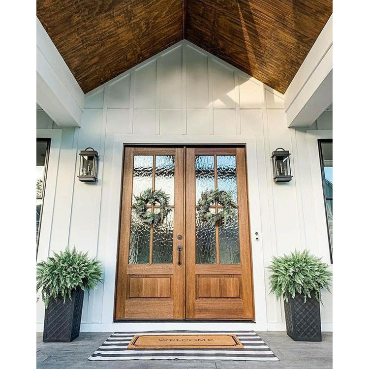 Exterior Front Doors For Houses Modern Glass Wood Entry Security Single Front Wooden Doors