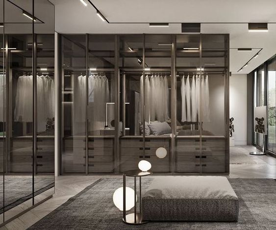 Customized Modular Built In Luxury Modern Italian Wooden Walkin Bedroom Furniture Wardrobes Closet Design With Mirror