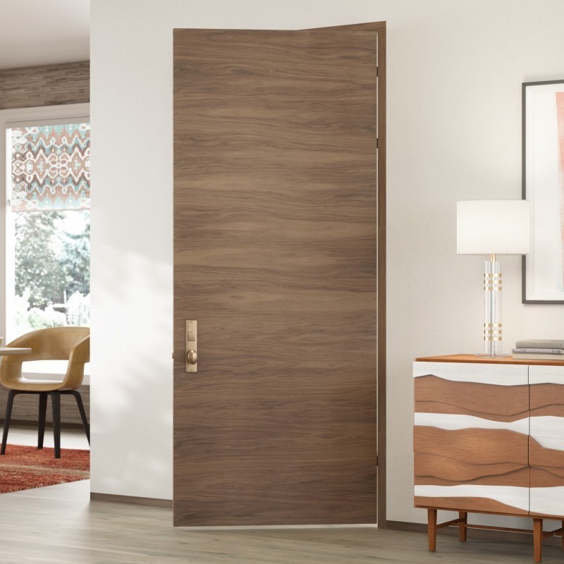 Modern Interior Wood Veneer Door Solid Wooden Flush Door