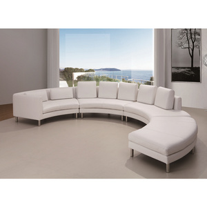 CBMmart Semi-circle Minimalist Pure White Half Moon Shape Sofa Set Living Room Lounge Couch Sofas