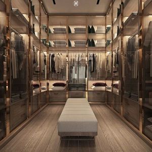 Customized Modular Built In Luxury Modern Italian Wooden Walkin Bedroom Furniture Wardrobes Closet Design With Mirror