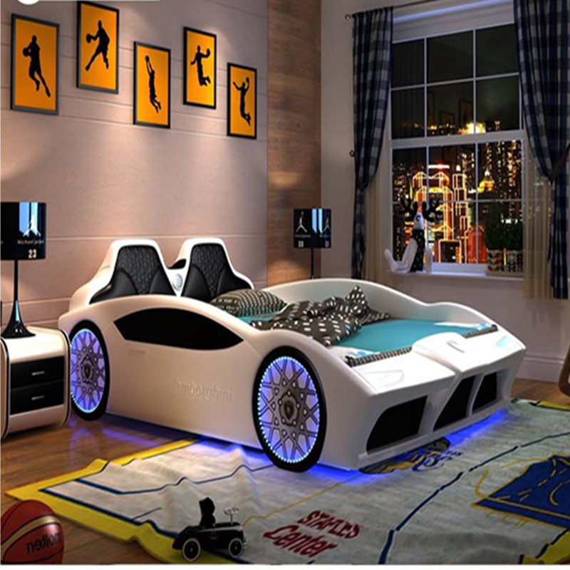 cool Lamborghini Car-bed  creative Children bed with protection guardrail children toy bed