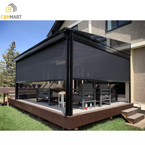 Fully automatic terrace roof retractable sliding and folding luxury outdoor patio pergola water proof