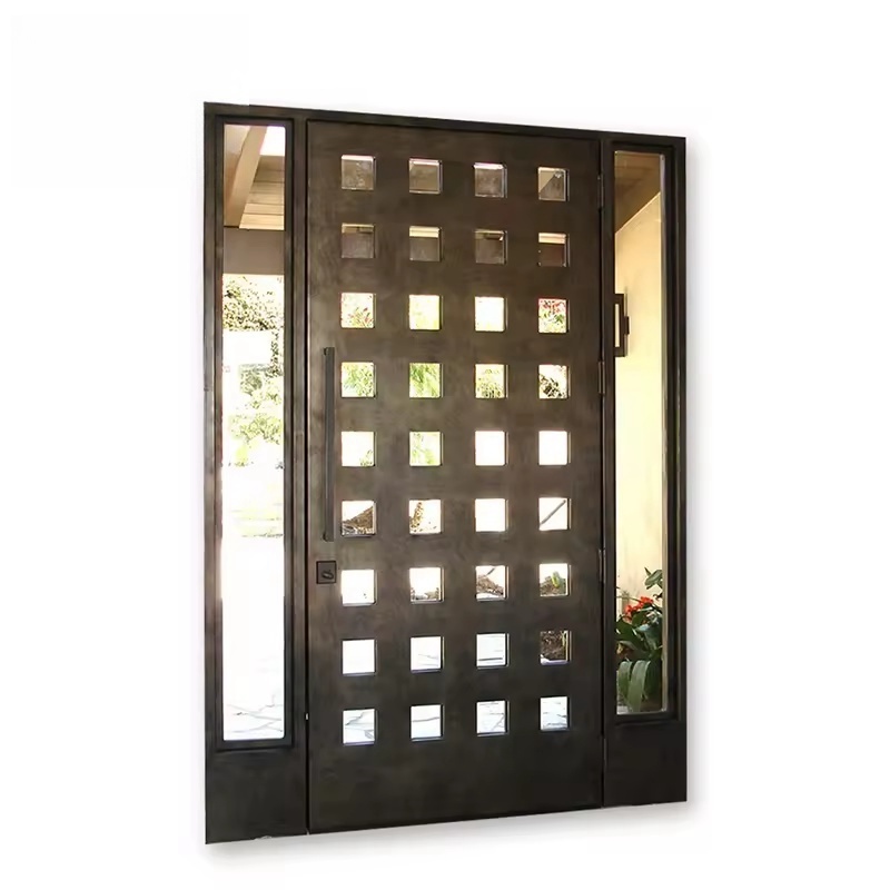 CBMMART black simple big entrance door modern iron door designs