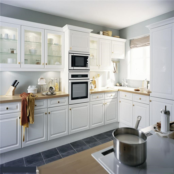 New model American classic design customized solid wood kitchen cabinet