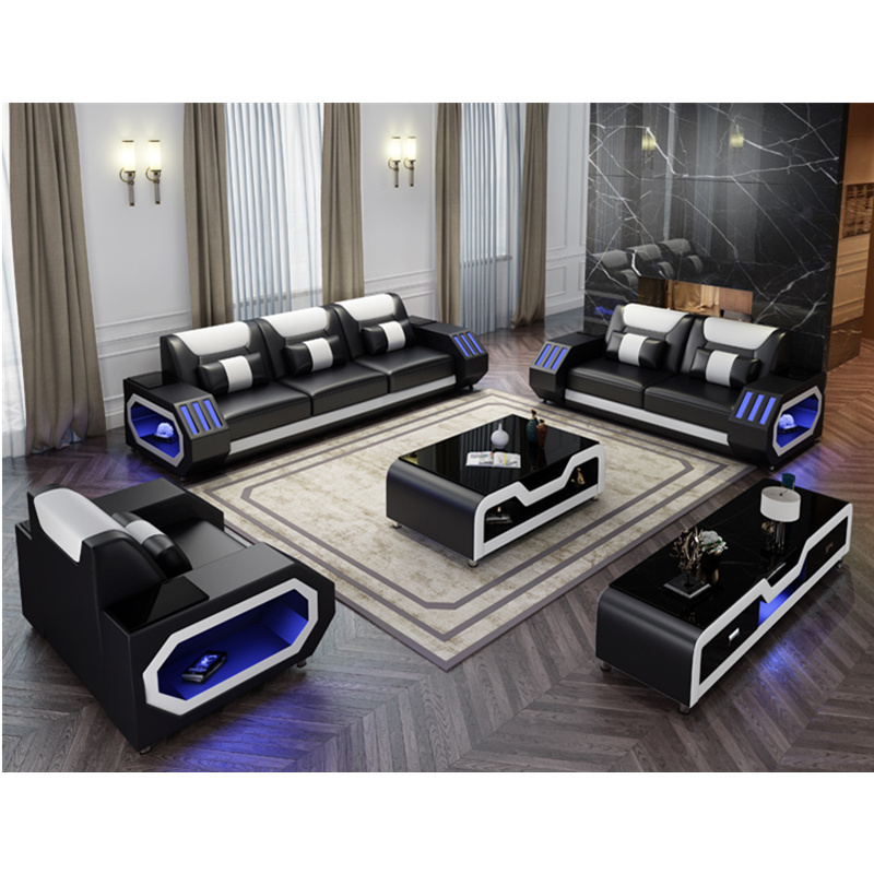 Hotsale living room sofa set real genuine leather sofa 3 2 1 seats sofa bed