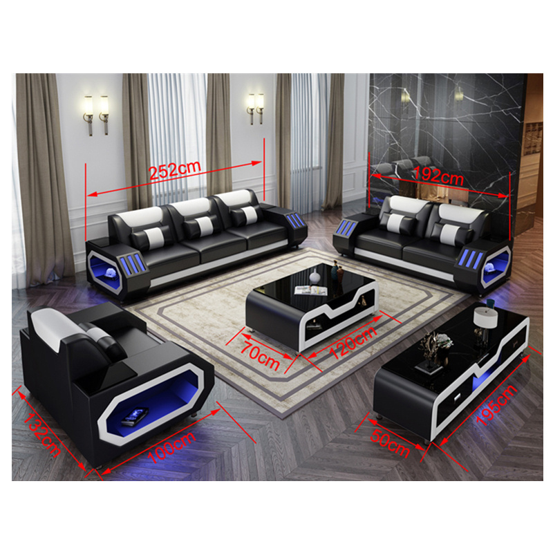 Hotsale living room sofa set real genuine leather sofa 3 2 1 seats sofa bed