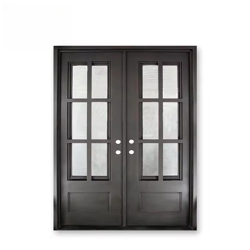 CBMMART black simple big entrance door modern iron door designs