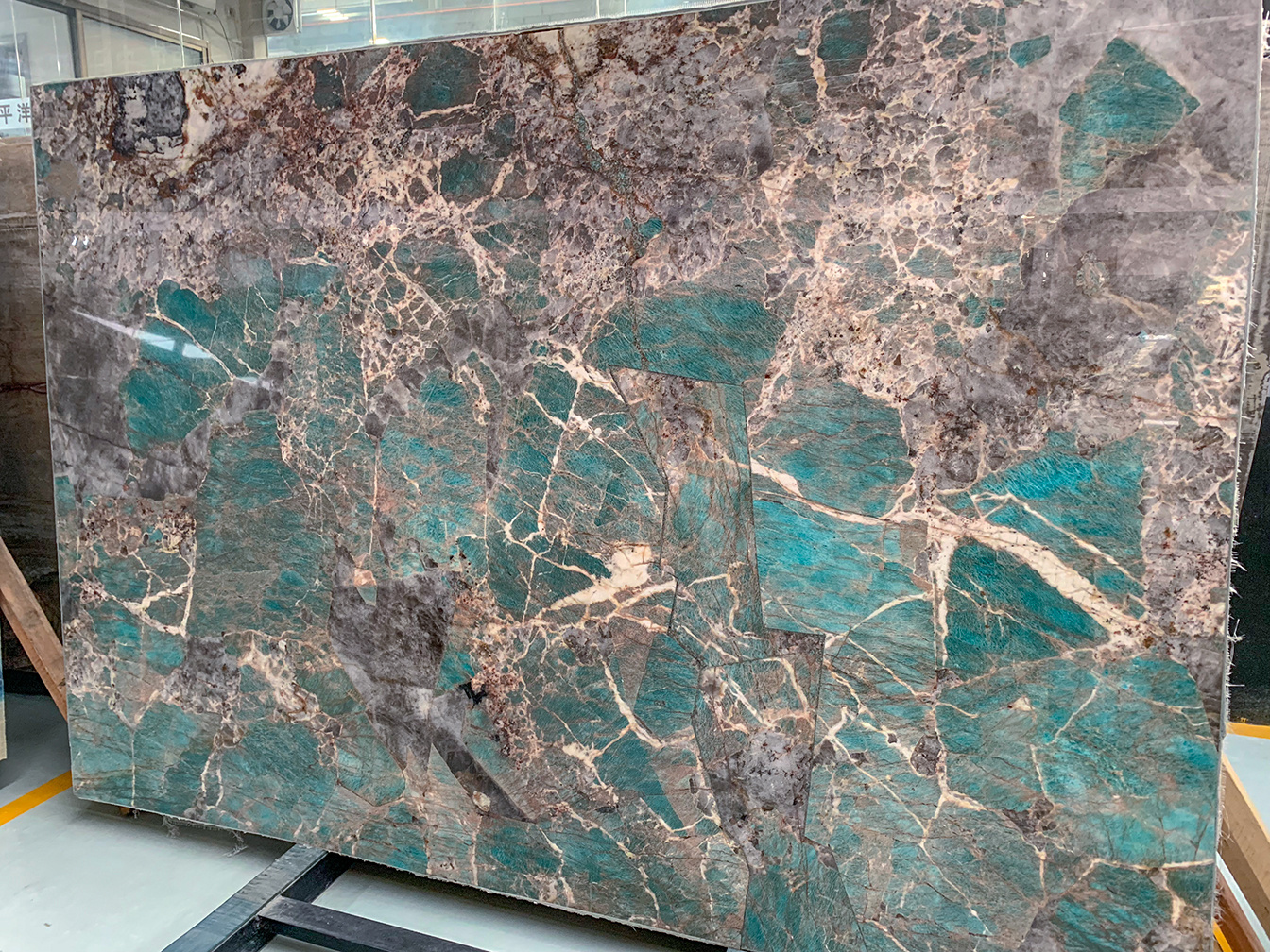 Brazil Green Stone Quartzite Kitchen Countertops Amazonite Green Marble Quartzite Granite Slabs For Table Tops