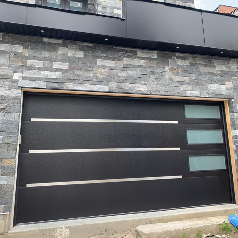 Modern Customized RAL 7016 Dark Grey Black Flat Garage Door Panels Sectional Garage Door Panel For Home House Villa