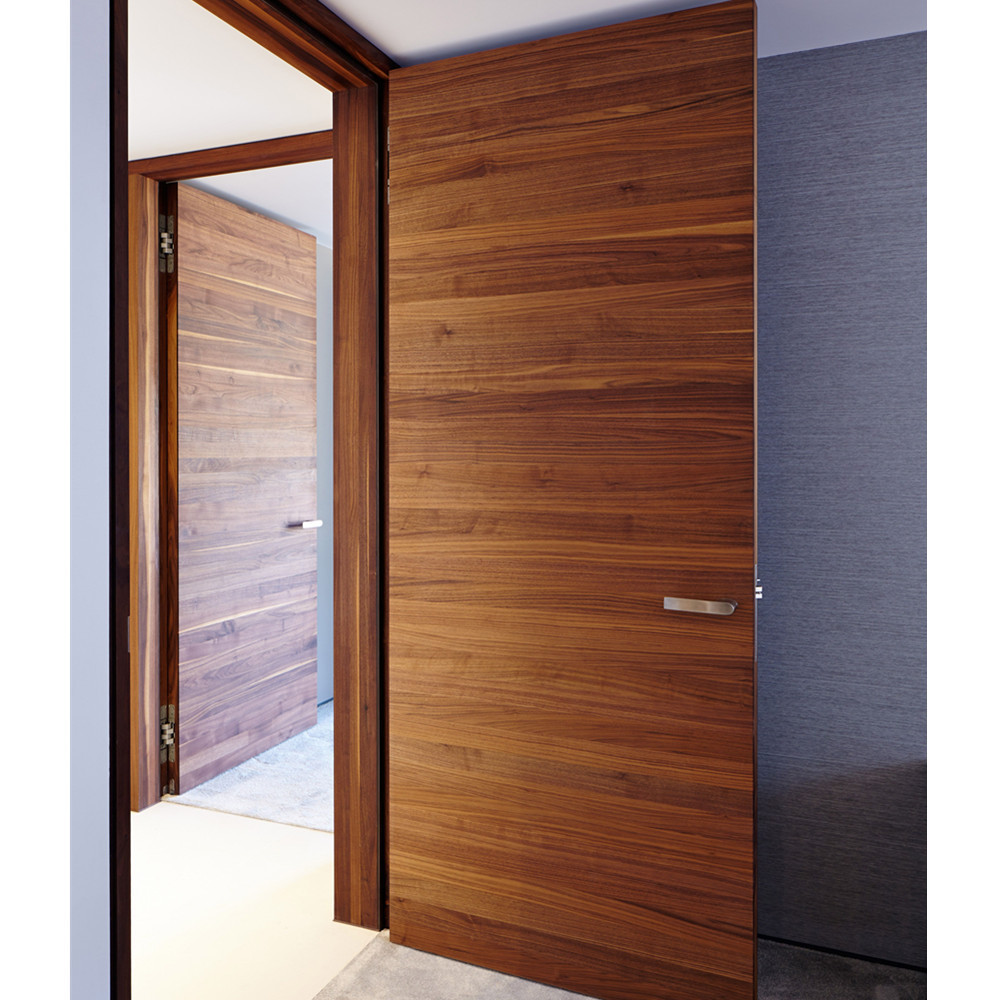 China Supplier oak wood veneer door solid core room door prehung swing doors