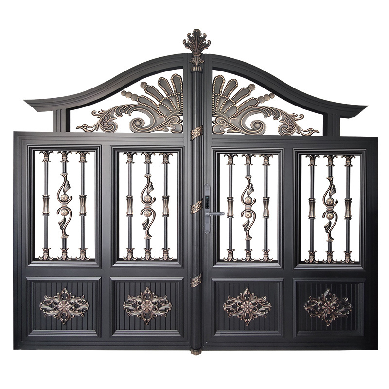 Electric automatic durable swing driveway gates latest main iron gate designs