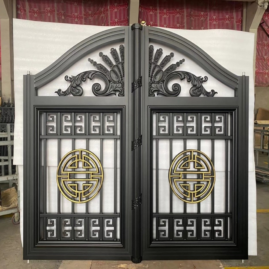 Electric automatic durable swing driveway gates latest main iron gate designs