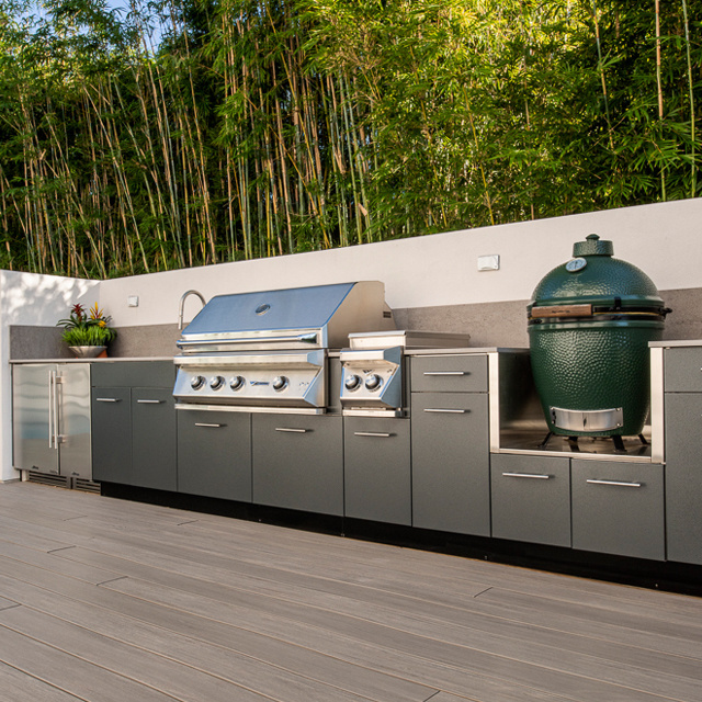 Waterproof Stainless Steel Kitchen Cabinet For Outdoor Kitchen With Bbq