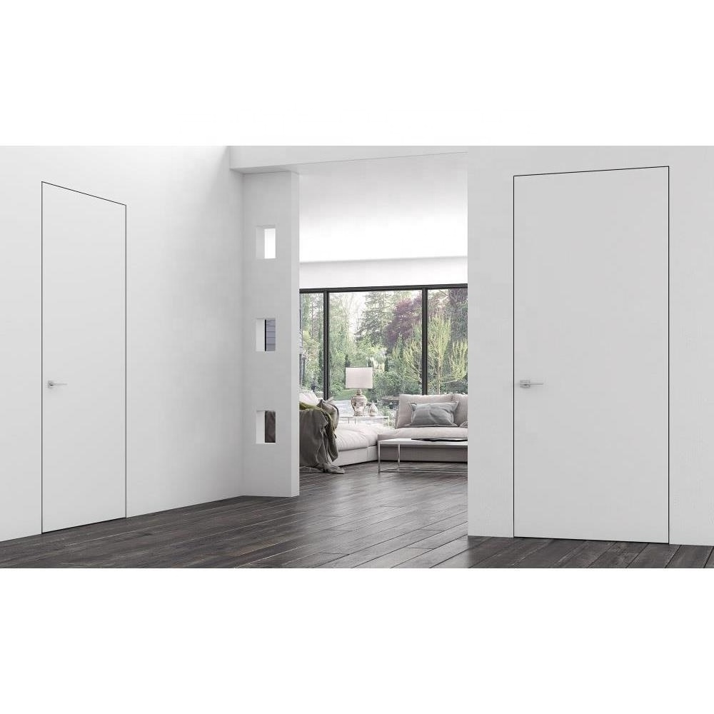 CBMMART Modern Wood Interior Flush Invisible Door Design with Hidden Hinge Frameless Secret Concealed Door