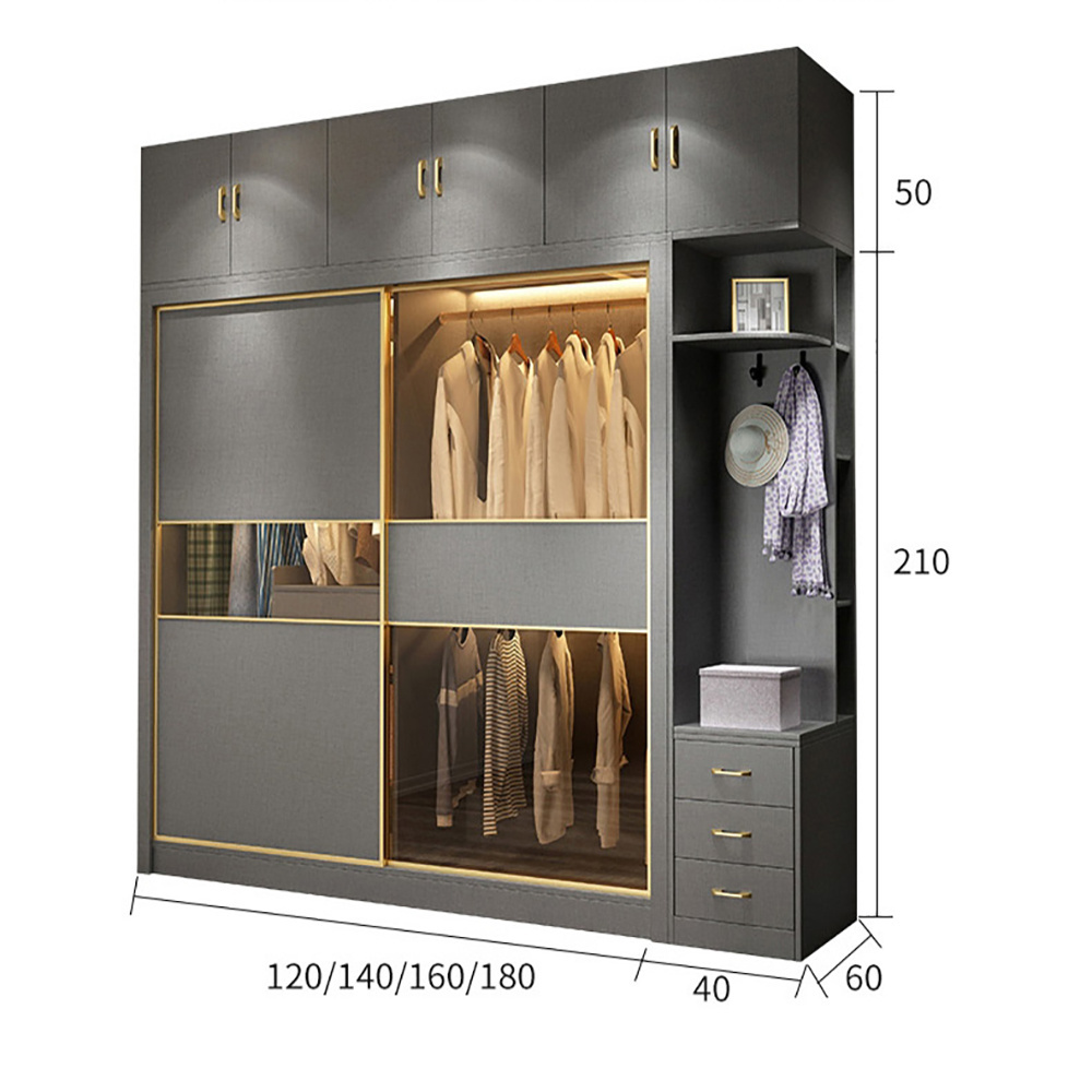 Customized bedroom furniture wardrobes sliding doors customized wardrobe wooden wardrobe