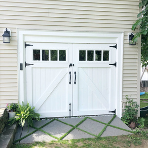 coach garage doors solid wood double swing door  for residential house use