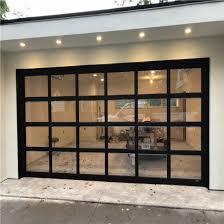 Modern Aluminum panel garage door plexiglass mirror glass garage door with motor