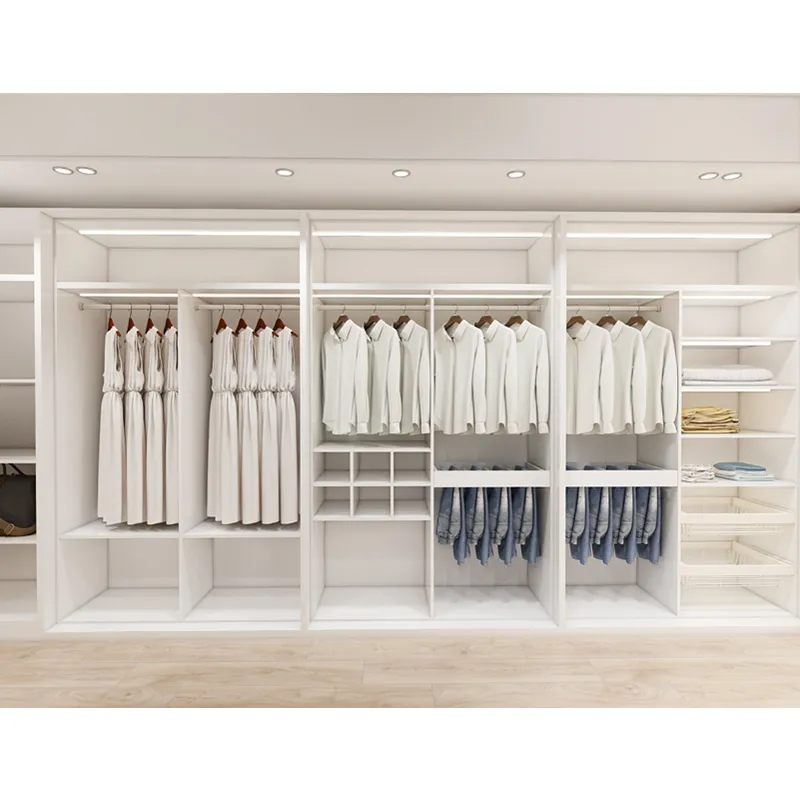 Wardrobe Bedroom Storage Contemporary Cheap Walk in Closet Clothes Organizer Sliding door Wooden Furniture Wardrobe