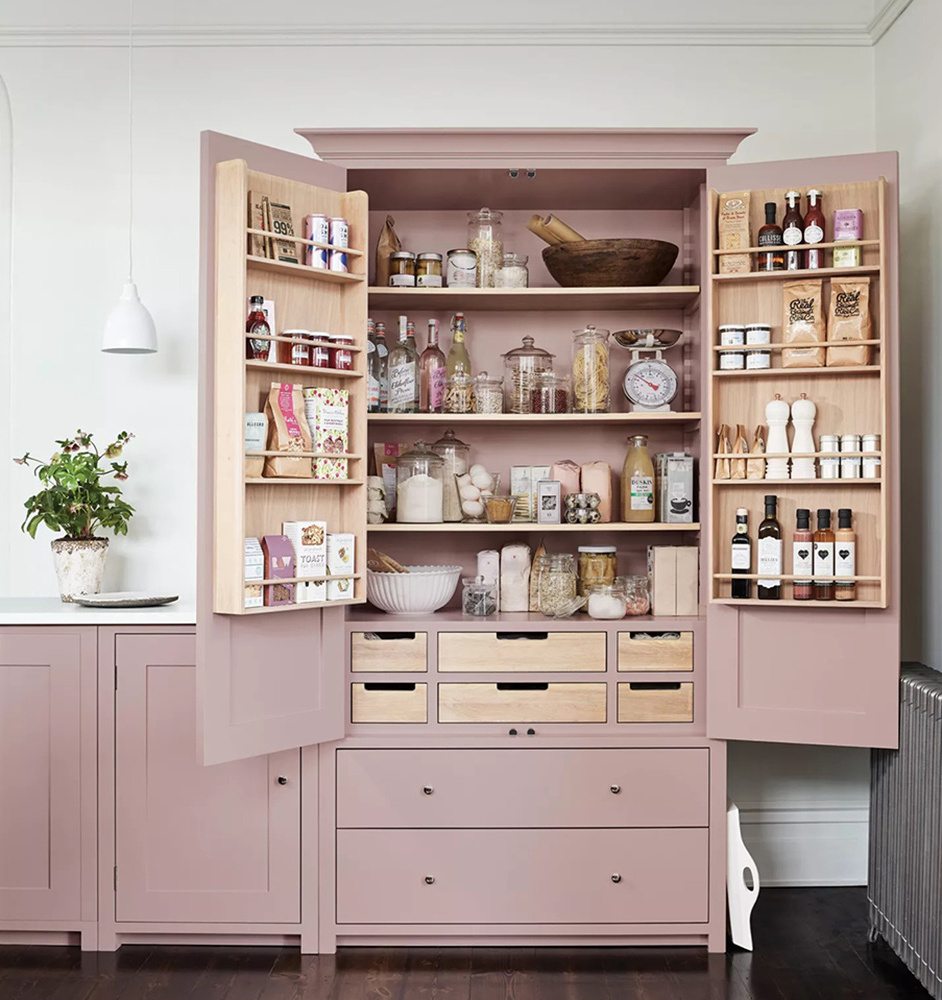 Customized Solid wood Pantry with big Storage space